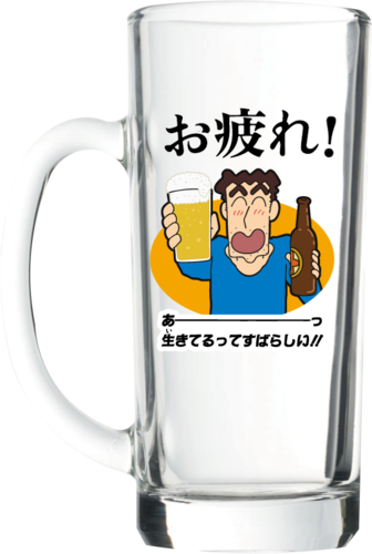 ボヘミアガラス　ビールを持つ主人 ビールジョッキーを持つ人形 クレヨンしんちゃん 親父のビールジョッキ | クレヨンしんちゃんグッズ